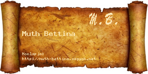 Muth Bettina névjegykártya
